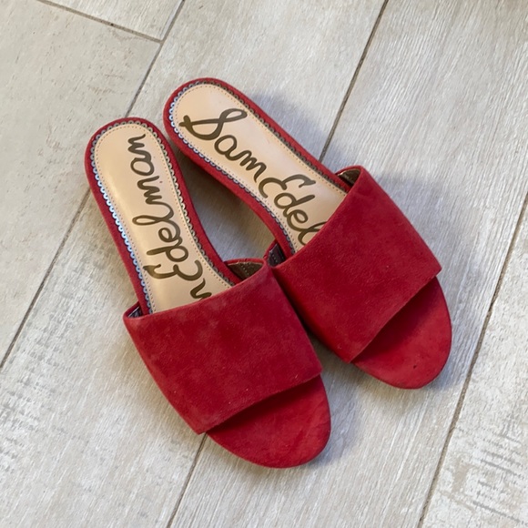 Sam Edelman Shoes - SAM EDELMAN Red Slides